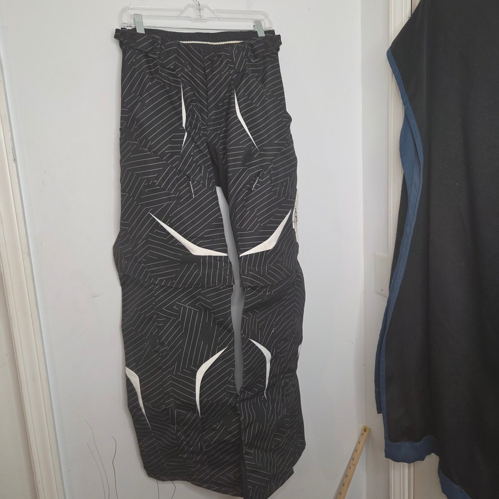 Fox Racing Motocross MX Pants Mens 30 Black White Pinstripe Geometric Off-Road